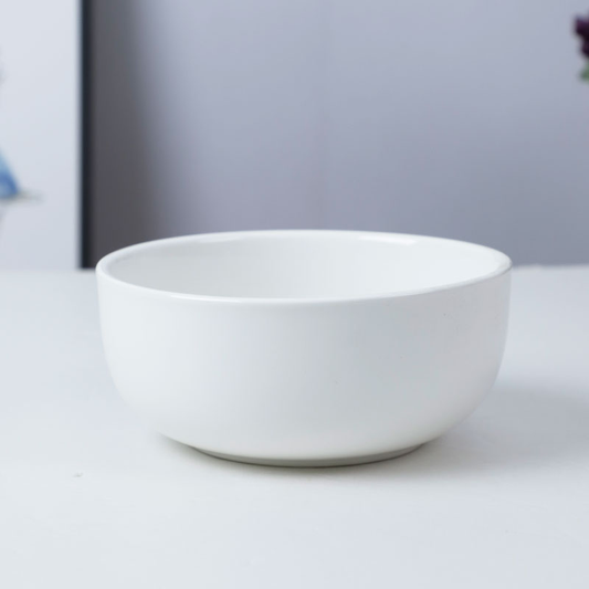 White Round Bowl – Minimalist Everyday (Item No: QCHWH01)