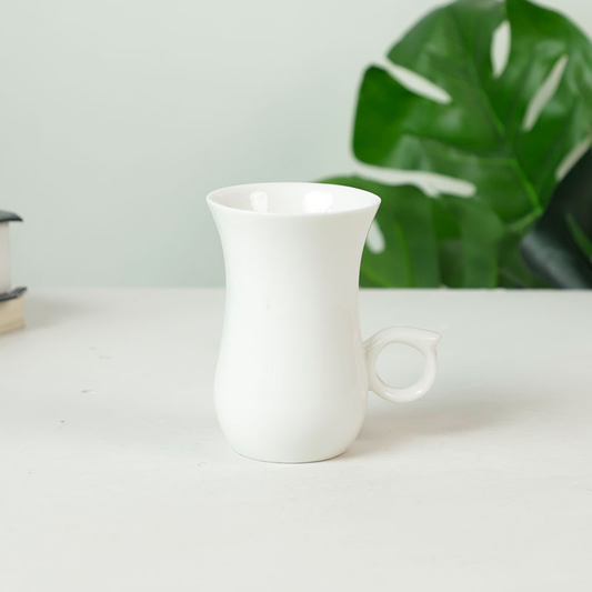 White Tulip-Shaped Tea Cup(Item No: QSWH01)